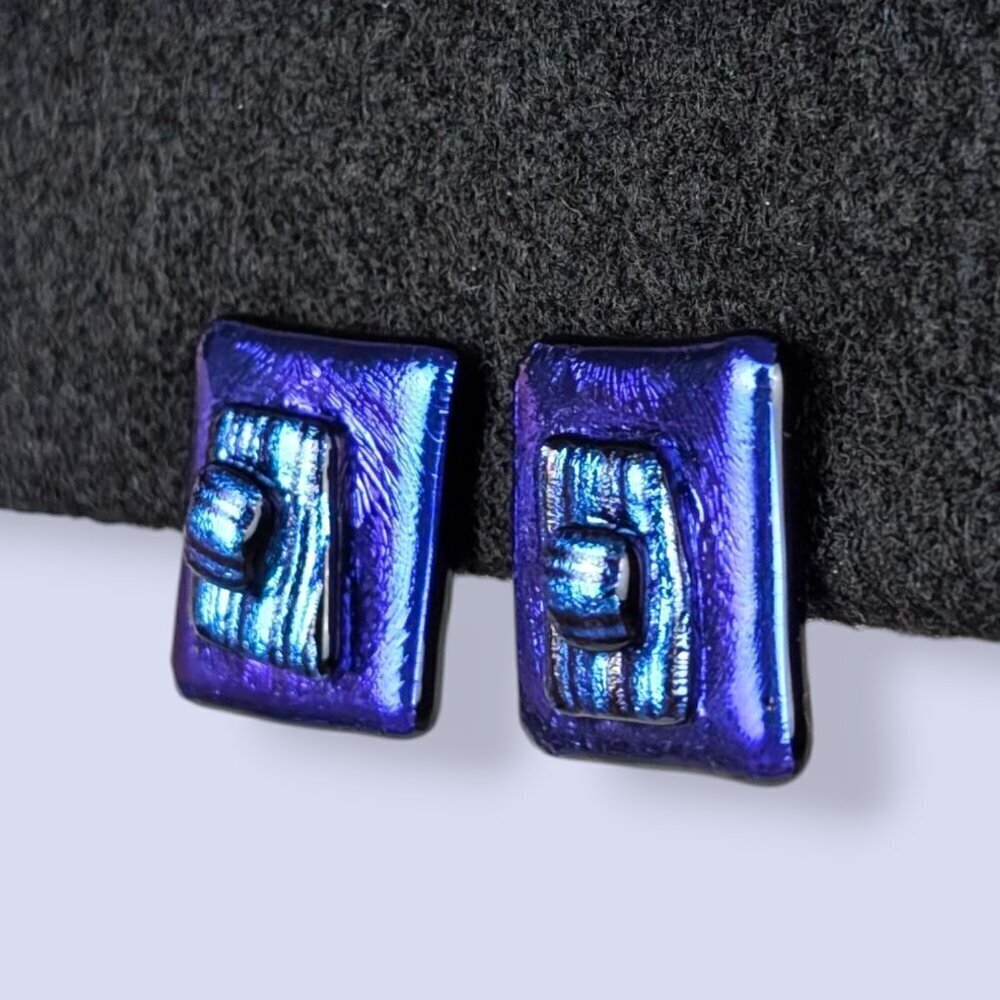 V. Dichroic Glass Stud Earrings